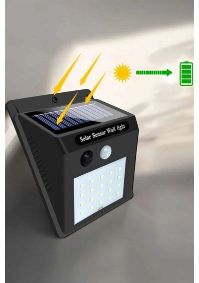 Hubrendy Tekno Güneş Enerjili Bahçe Lambası Solar Gece Aydınlatma Sensörlü Lamba