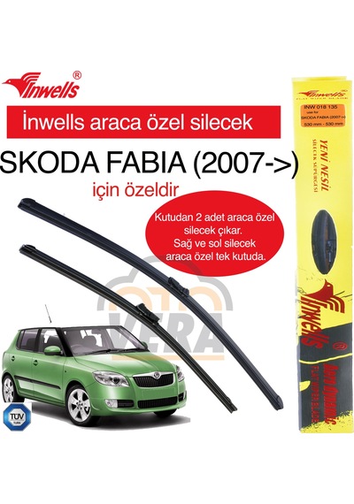 Skoda Fabıa 2007- İnwells Araca Özel Silecek Takımı Inw018135
