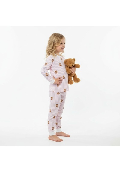 Teddy Kız Çocuk Pijama Takım Pembe