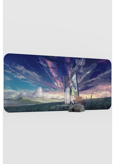 Suzume Anime V4 - 90x40 Xxl Gaming Kauçuk Kaymaz Taban Mouse Pad Fare Altlığı