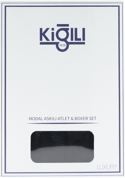 Kiğılı 2'Li Luxury Atlet & Boxer Seti Siyah