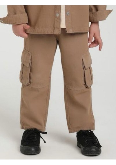 Jack Lions Erkek Bebek Çocuk Cepli Kargo Pantolon-15630 Camel