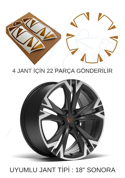 Cupra Formentor Jant Kaplama Sticker Set - 18" Sonora / Bakır