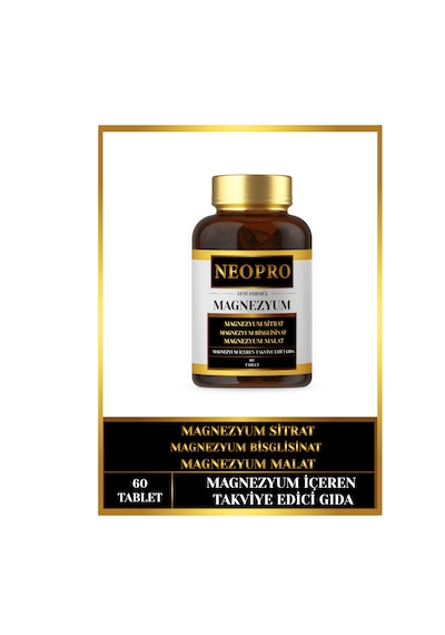 Neopro Magnezyum Sitrat Bisglisinat Ve Malat 60 Tablet Takviye Edici Gıda