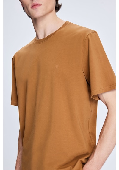 Hatemoğlu Hardal Regular Fit Bisiklet Yaka Pamuklu Triko Tişört 35102024c014 065 598270 Çok Renkli
