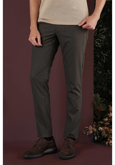 Efor P 1136 Slim Fit Kahve Klasik Pantolon Kahverengi