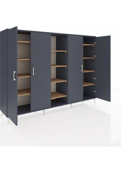 Hyperion Dolap 12 Raflı 4 Kapaklı 220x44x163 Antrasit-antrasit/çam Antrasıt/atlas Çam - Antrasıt Hyperion Dolap 12 Raflı 4 Kapaklı 220x44x163 Antrasit-antrasit/çam Antrasıt/atlas Çam - Antrasıt