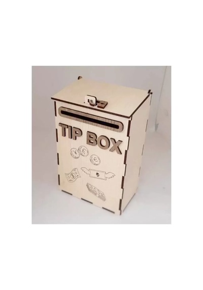 Kumbara Ahşap Posta Kutusu Tip Box Bahşiş Kutusu Tipbox