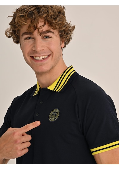 Fenerbahçe Erkek Trıbun Tek Renk Logolu Polo Fb Laci Yeni
