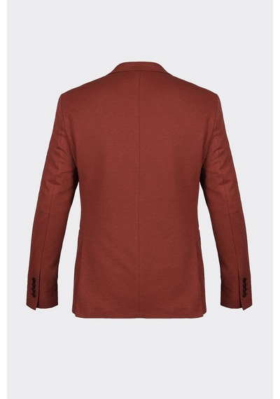 Bordo Casual Slim Fit Bi-stretch Ceket Kiremit