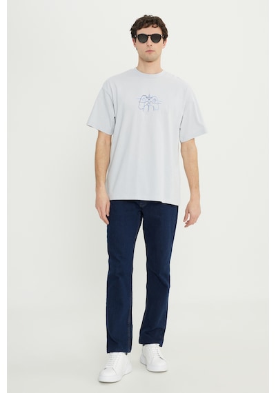 AC&Co / Altınyıldız Classics Erkek Grı %100 Pamuk Oversize Fit Rahat Kesim Bisiklet Yaka Baskılı Tişört Gri AC&Co / Altınyıldız Classics Erkek Grı %100 Pamuk Oversize Fit Rahat Kesim Bisiklet Yaka Baskılı Tişört Gri