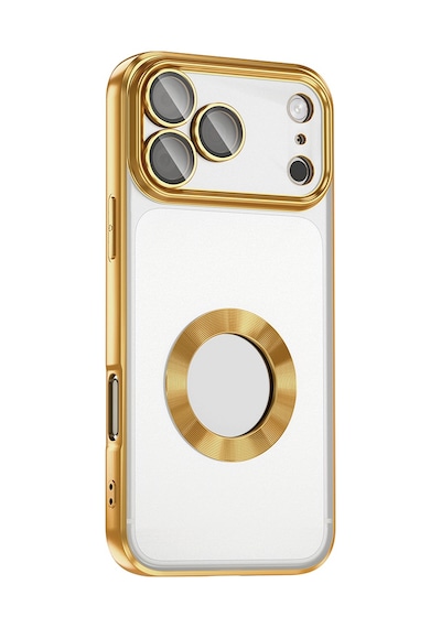 Zore Apple iPhone Uyumlu 17 Pro Kılıf Kamera Korumalı Logo Gösteren Zore Omega Kapak - Lila