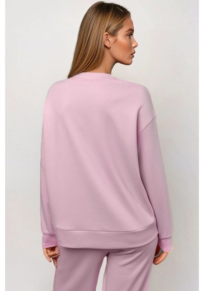 Hiccup Modal Dokunuşlu Basic Sweatshirt Allık Pembe