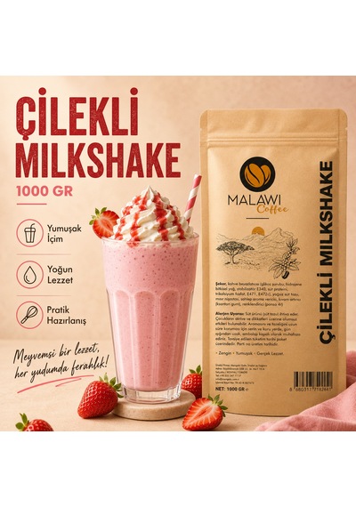 Malawı Coffee Çilekli Milkshake 1000gr 1 KG