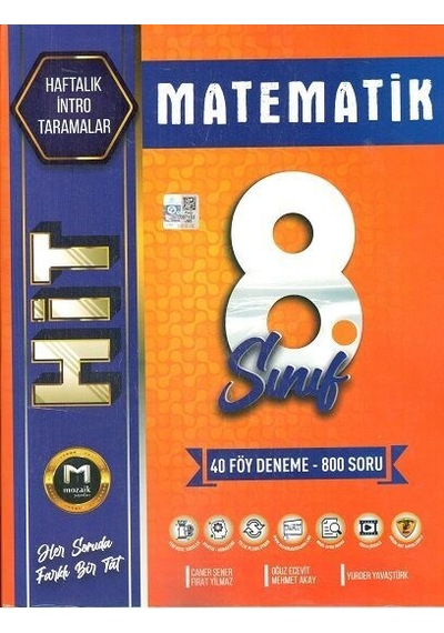 Mozaik Yayınları 8. Sınıf Matematik Hit 40'Lı Deneme