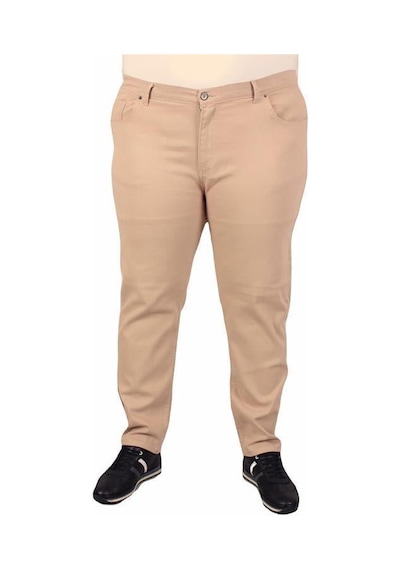 Starbattal Büyük Beden Klasik 5 Cep Gabardin Pantolon 11915 Bej Bej