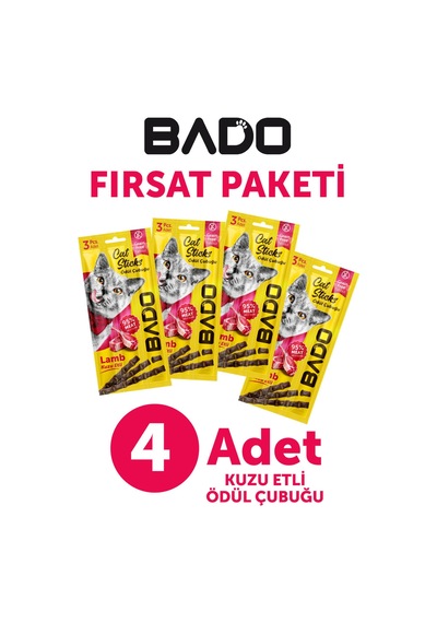 Bado Kedi Ödül Çubuğu Kuzu Etli 3x5gr 4lü