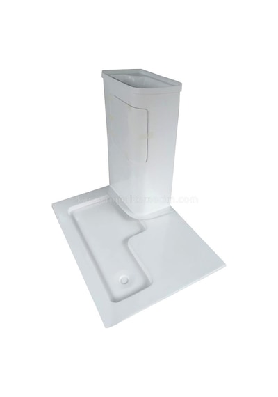 Karavan Banyo Duş Teknesi, Lavabo Ve Dolap Set 110x80cm - Beyaz-572