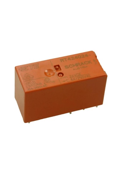 Schrack Rt424024c Röle, 2 Kontak 8a 24v Dc Pcb - 20 Adet