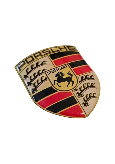 Porsche Damla Sticker 5x6 Cm Epoksi Kubbe Logo