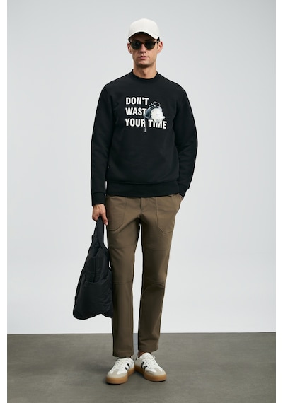 Lufian Henry Erkek Sweatshirt Siyah Siyah 112030173100100 Siyah