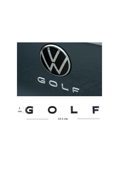 Golf Yazısı Bagaj Arması Bagaj Yazısı Gri Siyah