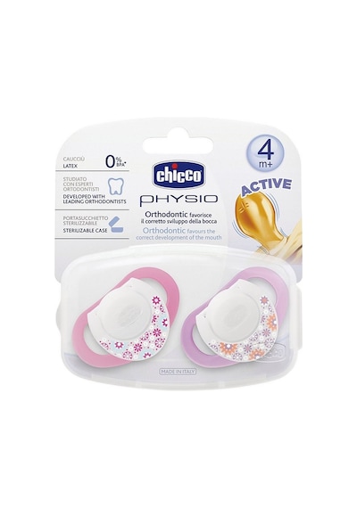 Chicco Physio Kauçuk  Emzik 4+ Ay Pembe