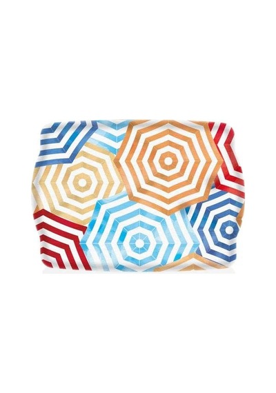 The Mia Tps0080 Umbrella Kaydırmaz Tepsi Yeşil 42x30 Cm Çok Renkli