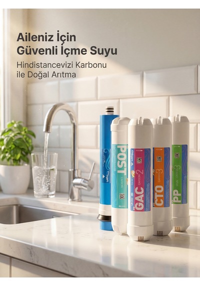Tüm Kapalı Kasa Su Arıtma Cihazlarıyla Uyumlu 5 Li Premium Filtre Seti