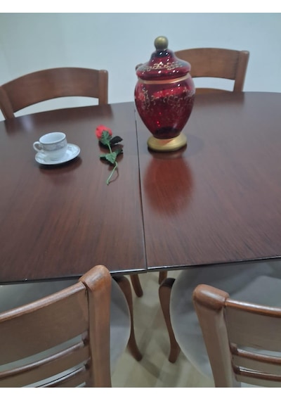 Masa Sandalye 90644 Retro Ayak Model Kayın Retro Açılır Parlak Koyu Ceviz Tabla Kahverengi Masa Sandalye 90644 Retro Ayak Model Kayın Retro Açılır Parlak Koyu Ceviz Tabla Kahverengi