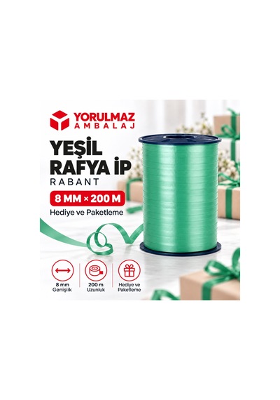 Rabant Rafya 8 Mm X 200 Metre Yeşil Paketleme Ve Bağlama İpi