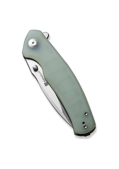 Sencut Slashkin Flipper & Thumb Stud Knife Natural G10 Handle Kamp Çakı Açık Yeşil