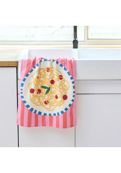 Dock And Bay Mutfak Havlusu Spaghetti No Regretti Çok Renkli