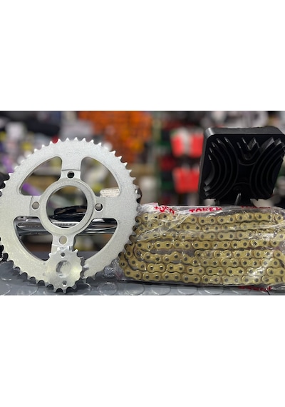 Kuba Tk 03 Zincir Dişli Seti Oringli Gold Sarı Zincir Supermoto