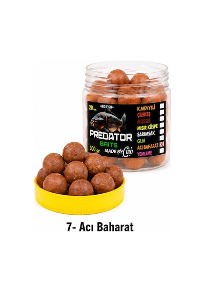 Predator Baits Kancalık Boili 300 Gr 20 Mm 7-acı Baharat