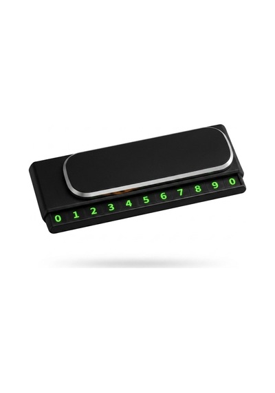 Aç Kapa Kaydırmalı Araç Telefon Numarası Plakası Fosforlu Numaratör Siyah