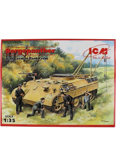 Icm 35342 1/35 Ölçek, Bergepanther With German Tank Crew 4 Fi-50268