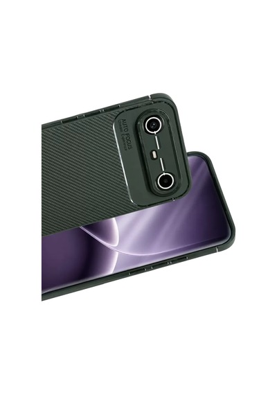 Newface Tecno Spark Slim 5g Auto Focus Karbon Kapak - Koyu Yeşil