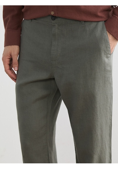 Lcw Vision Haki Regular Fit %100 Keten Erkek Pantolon