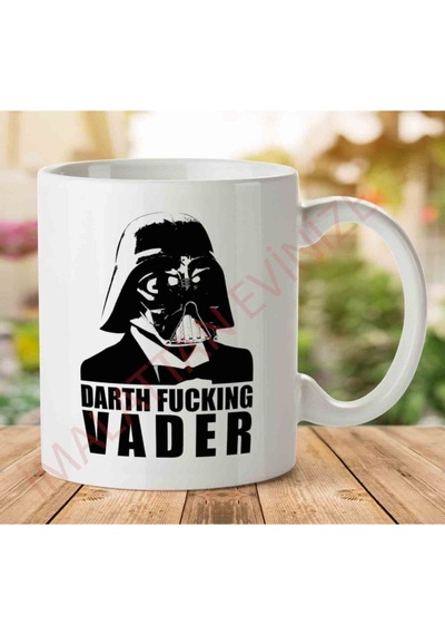 Darth Fucking Vader Iki Tarafı Baskılı Kupa Bardak Çok Renkli