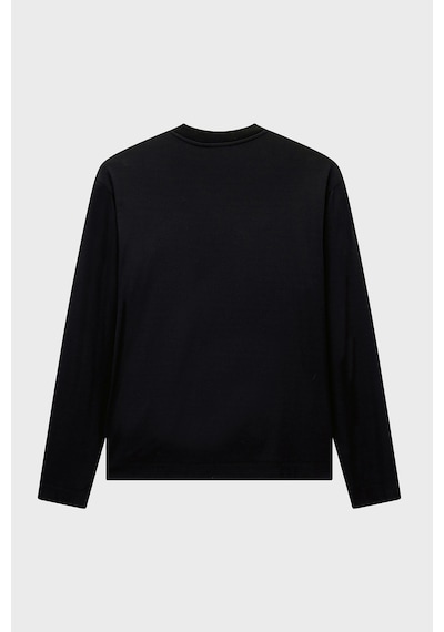 Emporio Armani İpek Karışımlı Bisiklet Yaka Uzun Kollu T Shirt Erkek T Shirt Em006771 Af13721 Uc001 Siyah