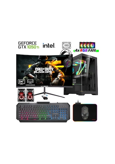 Xaser XSR1024 i5-7400 32 GB 512 GB SSD 4 GB GTX1050Ti  24" Free Dos Masaüstü Oyuncu Bilgisayarı