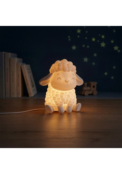 Fibrika Store Lumisheep Dekoratif Çocuk Odası Ve Bebek Gece Lambası Beyaz