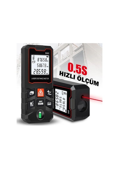 Texta B40 Temel Seviye Lazer Mesafe Ölçer Lazermetre Hobi Ve Hafif İşler İçin