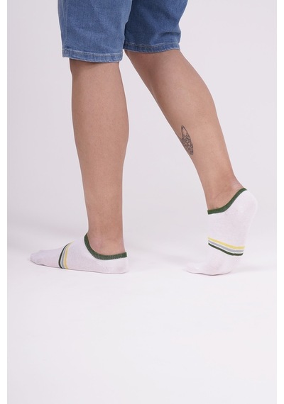 The Socks Company 3 Çift Erkek Patik Çorap 23SDCR159P Beyaz - Gri