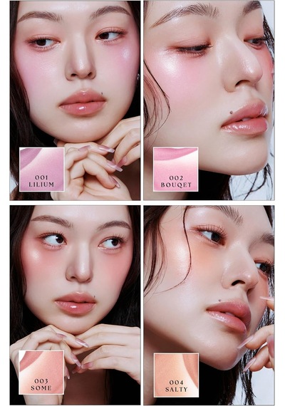 Hafif Yapılı, Ciltle Bütünleşen Parlak Bitişli Likit Allık Objet Blush 001 Lilium