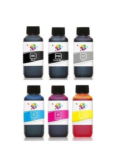QC Epson EcoTank ET-8550 Uyumlu Yazıcı Mürekkep Seti 100ml 6 Renk