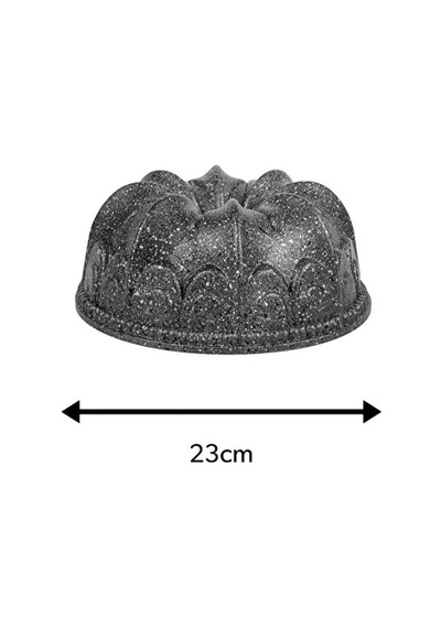 23 Cm Döküm Taç Kek Kalıbı - Kaydırmaz Tabanlı Ve Kolay Temizlenir Siyah