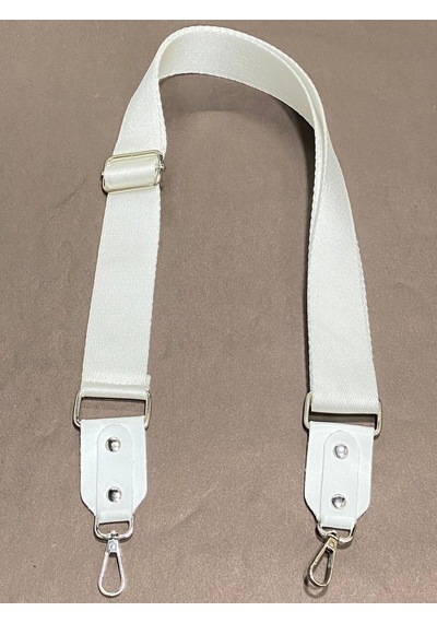 Karantuhafiye Derili Palaska Askı / Polyester Palaska Askı / Palaska Sap / Polyester Çanta Sapı Beyaz Beyaz