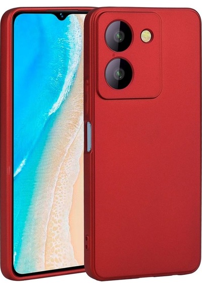 Vivo Y36 4g Kılıf Zore Premier Silikon Kapak Kırmızı